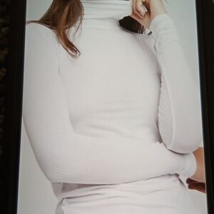 Marine Layer Classic White Long Sleeve Top Tensel Model Blend Womens Xl